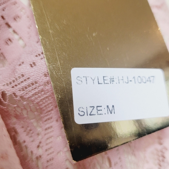 New Pink Sheer Open Front Woman's Medium Top - Picture 5 of 9